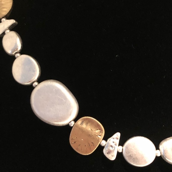 Gold and Silver Pendant Necklace - Picture 3 of 4